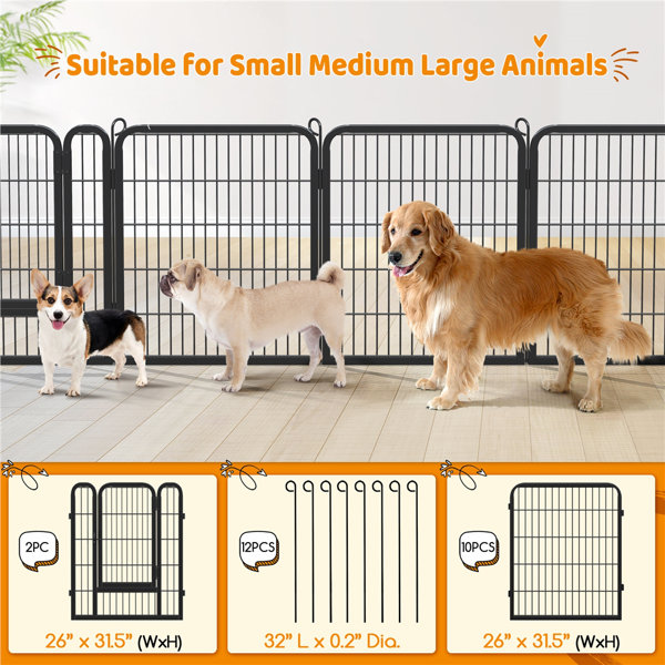 Yaheetech Metal Dog Pen Wayfair